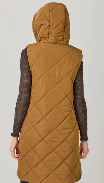 Mystree Long Quilted Puffer Vest By: Mystree (2-Colors) Mystree Long Quilted Puffer Vest By: Mystree (2-Colors)