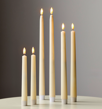 Set of 2 Luminescent Taper Candles (2-Sizes)