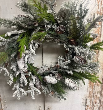 Custom Snowy Pine Wreath