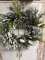 Custom Snowy Pine Wreath