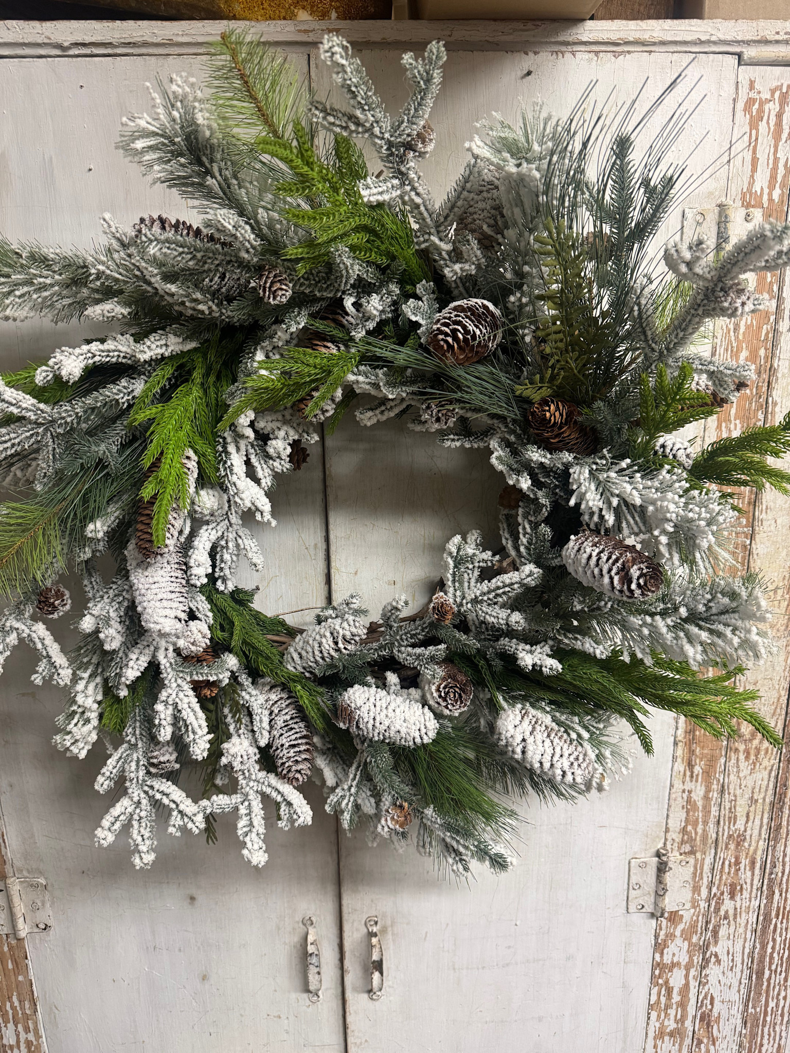 Custom Snowy Pine Wreath
