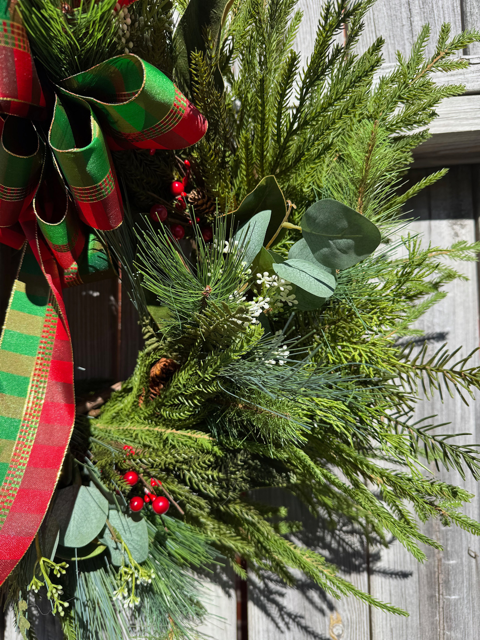 Custom Evergreen Mountain Wreath w/ Bow