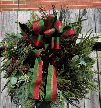 Custom Evergreen Mountain Wreath w/ Bow
