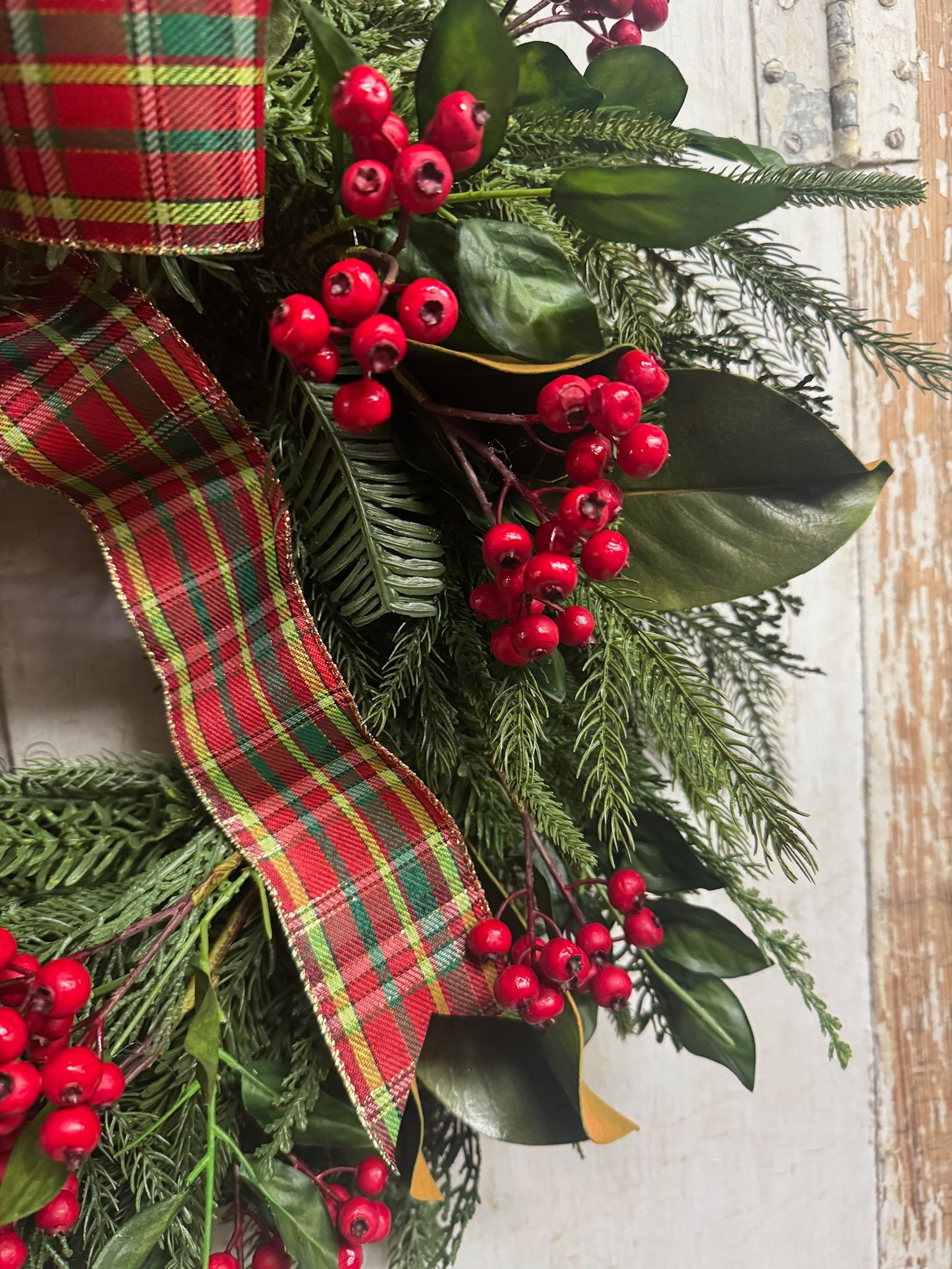 Custom Mixed Evergreen Berry Wreath