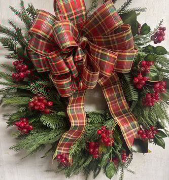 Custom Mixed Evergreen Berry Wreath