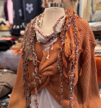 Handmade Trailing Wildflower Scarf By: Monkey Mango