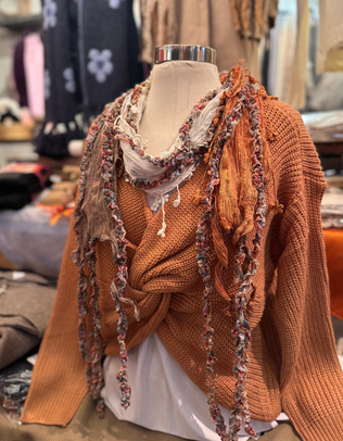 Handmade Trailing Wildflower Scarf By: Monkey Mango