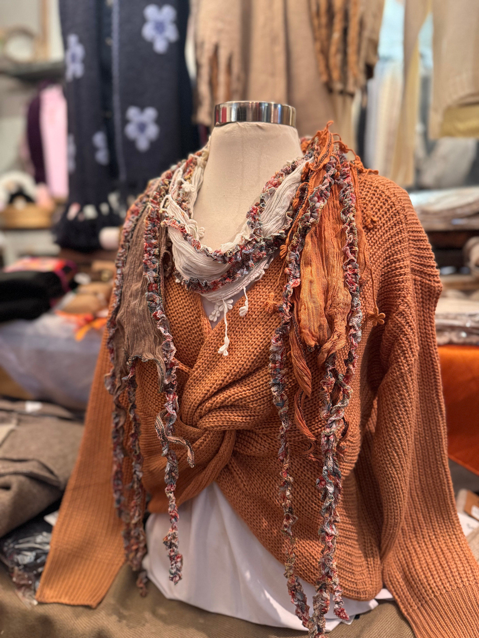 Handmade Trailing Wildflower Scarf By: Monkey Mango