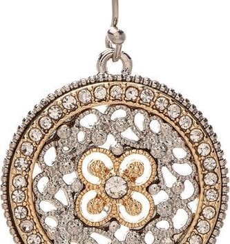 Crystal Filigree Circle Earrings
