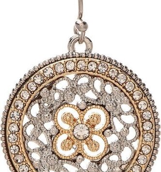 Crystal Filigree Circle Earrings
