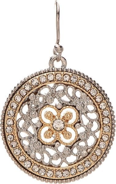 Crystal Filigree Circle Earrings