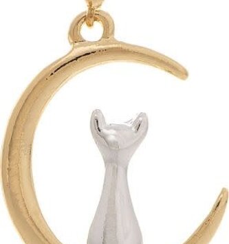 Cat in the Moon Earrings