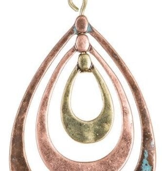 Patina Triple Teardrop Earrings