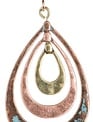 Patina Triple Teardrop Earrings