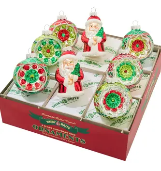 Set of 8 Christopher Radko Vintage Ornaments