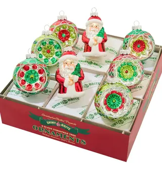 Set of 8 Christopher Radko Vintage Ornaments