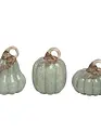 Hand Blown Mint Glass Pumpkin