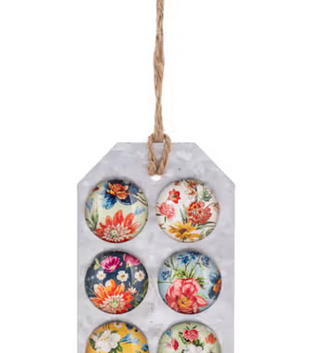 Set of 6 Floral Magnets