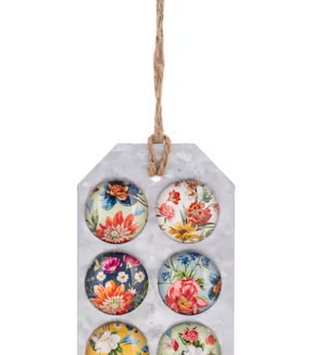 Set of 6 Floral Magnets