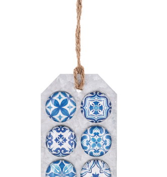 Set of 6 Blue Tile Magnets