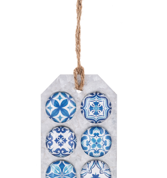 Set of 6 Blue Tile Magnets