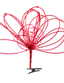 Clip on Red Beaded Loop Spray