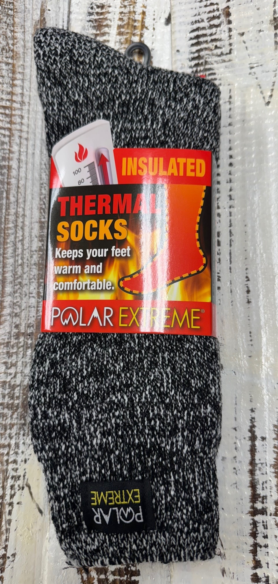 Polar Extreme Heat Men's Marl Heavy Brushed Sock 50 % OFF