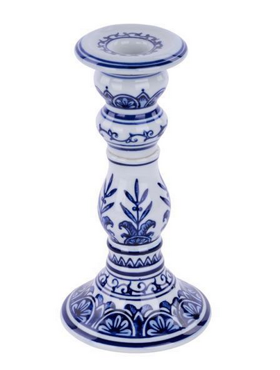 Blue & White Porcelain Candlestick