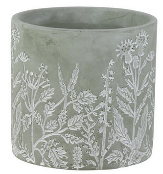 Green Textured Wildflower Vase