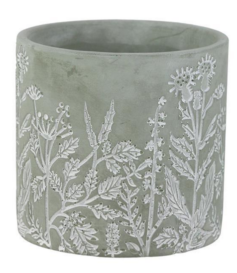Green Textured Wildflower Vase