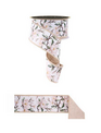 2.5" x 10 yd Wired Magnolia Ribbon