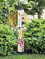 40" Watercolor Flowers Art Pole