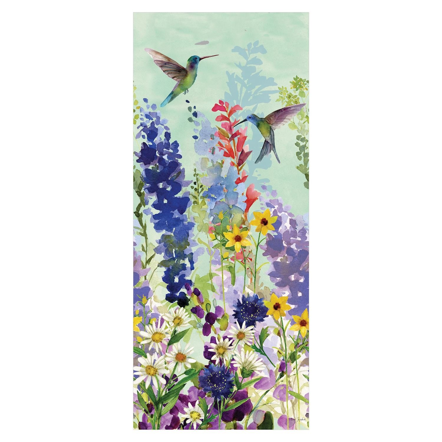 40" Spring Hummingbirds Art Pole