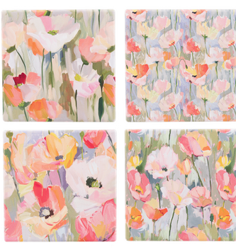 Set of 4 Wildflower Coasters
