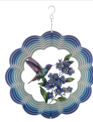 Large Hummingbird & Forget me Not Wind Spinner