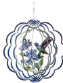 Large Hummingbird & Forget me Not Wind Spinner