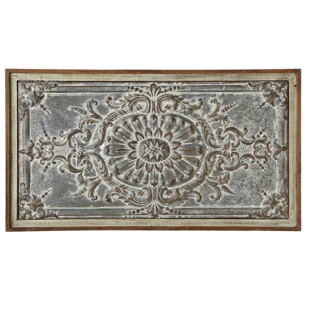 Rectangle Distressed Metal & Wood Wall Art Rustic Wall Art The Last