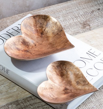 Antiqued Copper Heart Dish (2-Sizes)