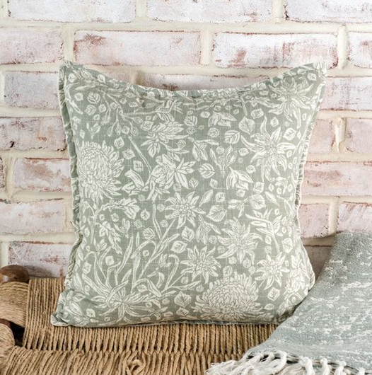 16 X 16 Olive Floral Pillow