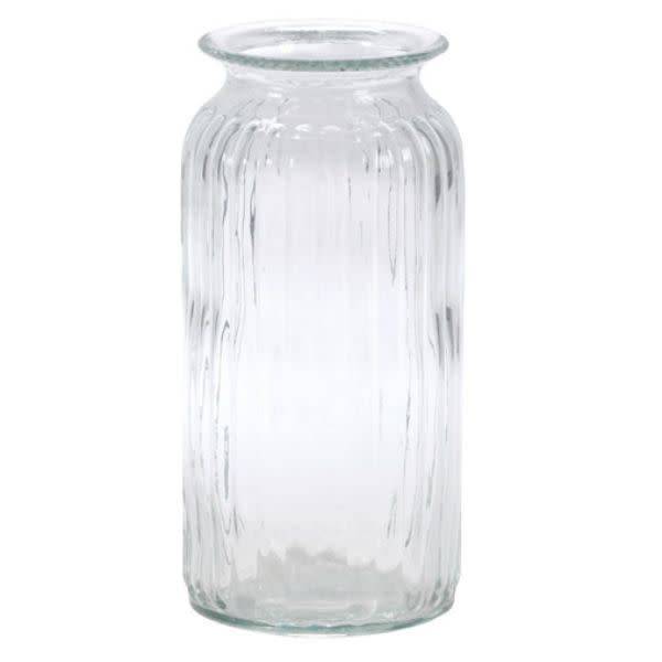 Large Ribbed Glass Vase The Last Straw