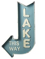 Lake This Way Arrow Sign