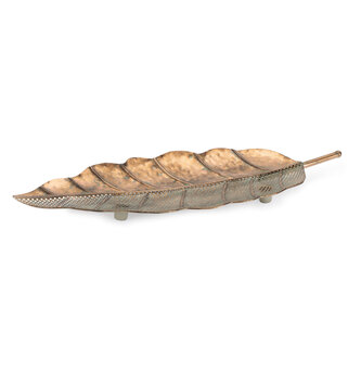 Textured Metal Leaf Tray