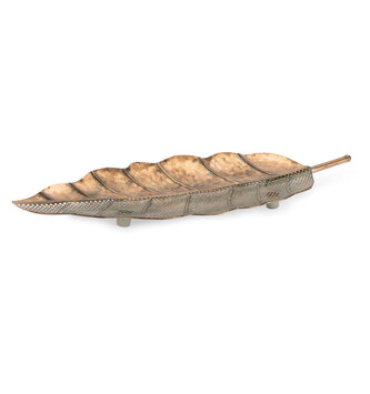 Textured Metal Leaf Tray