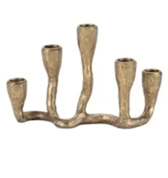 Gold Washed Taper Candle Holder