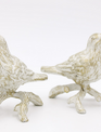 Set of 2 Cast Iron Gold Birds