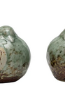 Set of 2 Stoneware Birds