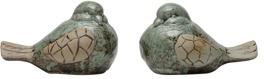 Set of 2 Stoneware Birds