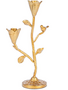 Golden Double Taper Candle Holder Bird