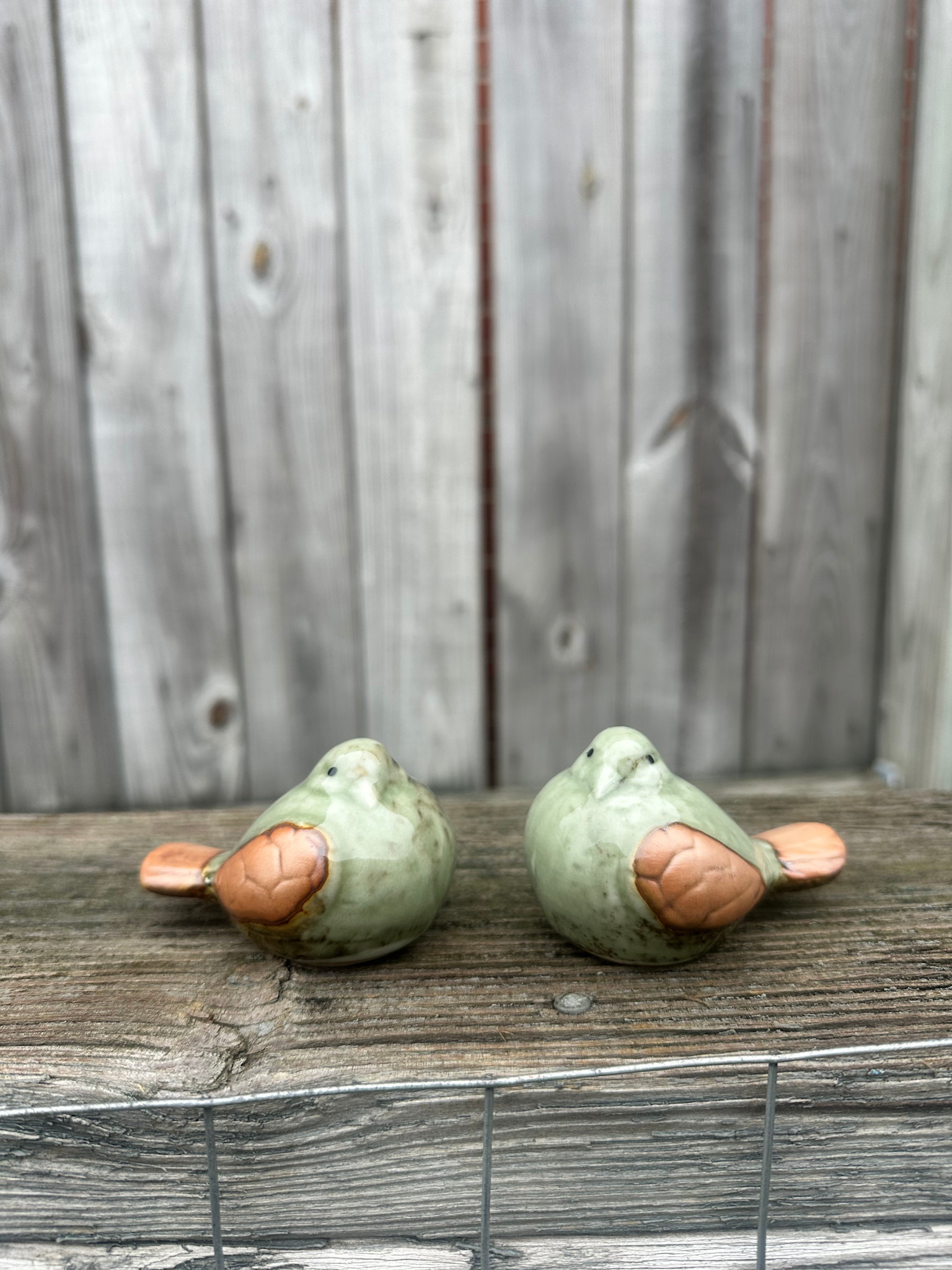 Set of 2 Stoneware Birds Small (2-Colors)