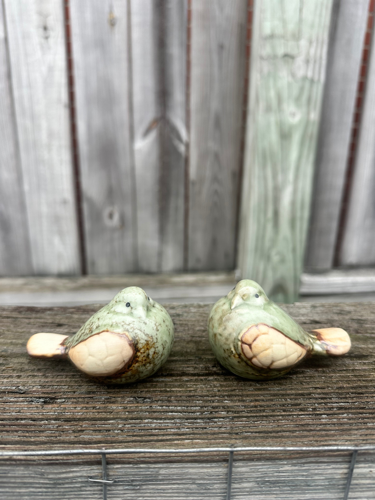 Set of 2 Stoneware Birds Small (2-Colors)